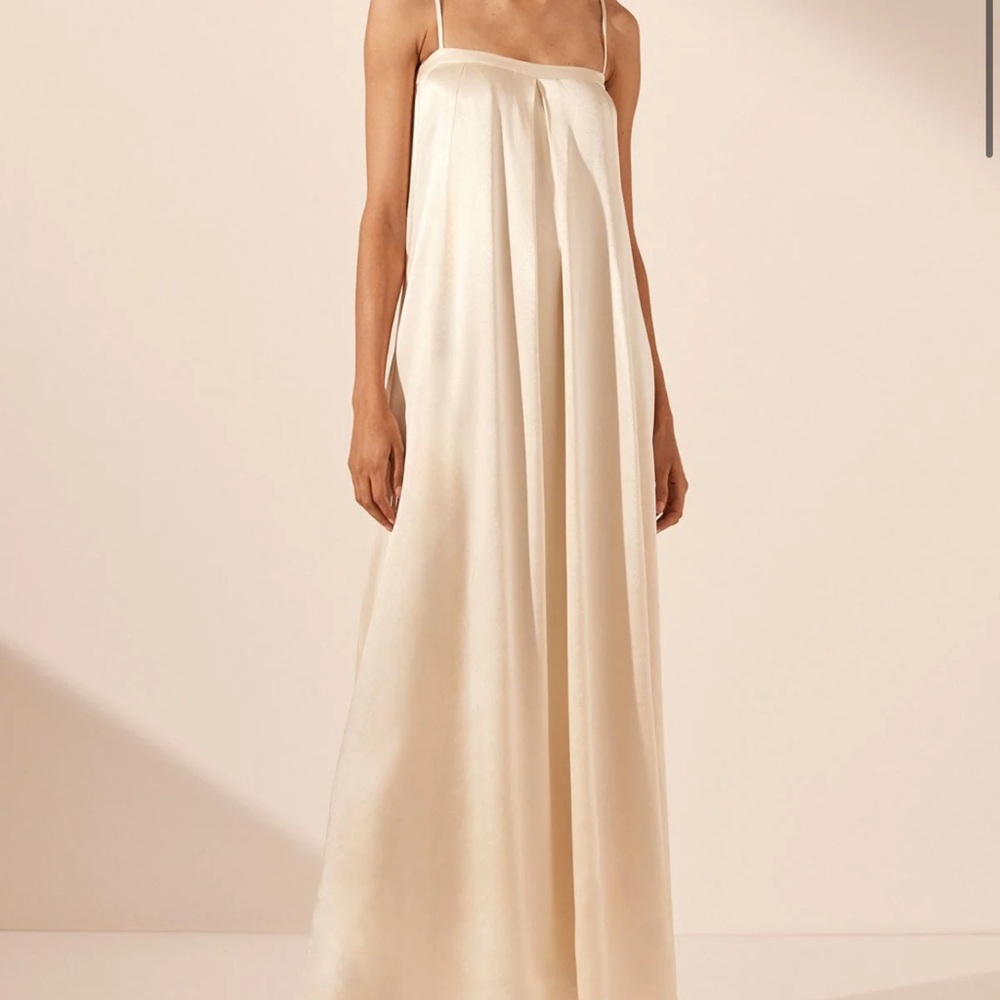 Shona Joy La Lune Column Maxi Dress - Cream